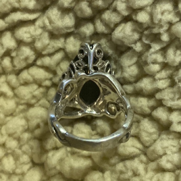 Vintage Carolyn Pollack 925 Smoky Quartz Ring Size 6 - Picture 5 of 10